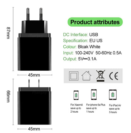 Caricatore USB a 3 porte